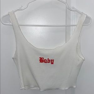 Baby white tank top